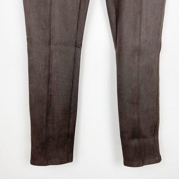 SPANX | Faux Suede Leggings Chocolate Brown Small Petite - Picture 9 of 14